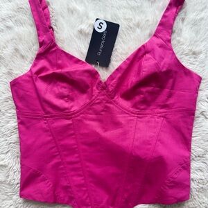 NWT BOUTIQUE FIND - Corset Pink Crop Top